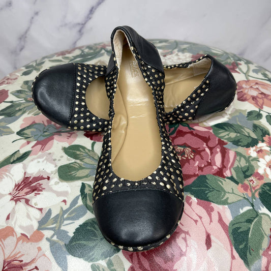 BLACK Saks Fifth Avenue | Black Polka Dot Ballet Flats | Sz 7