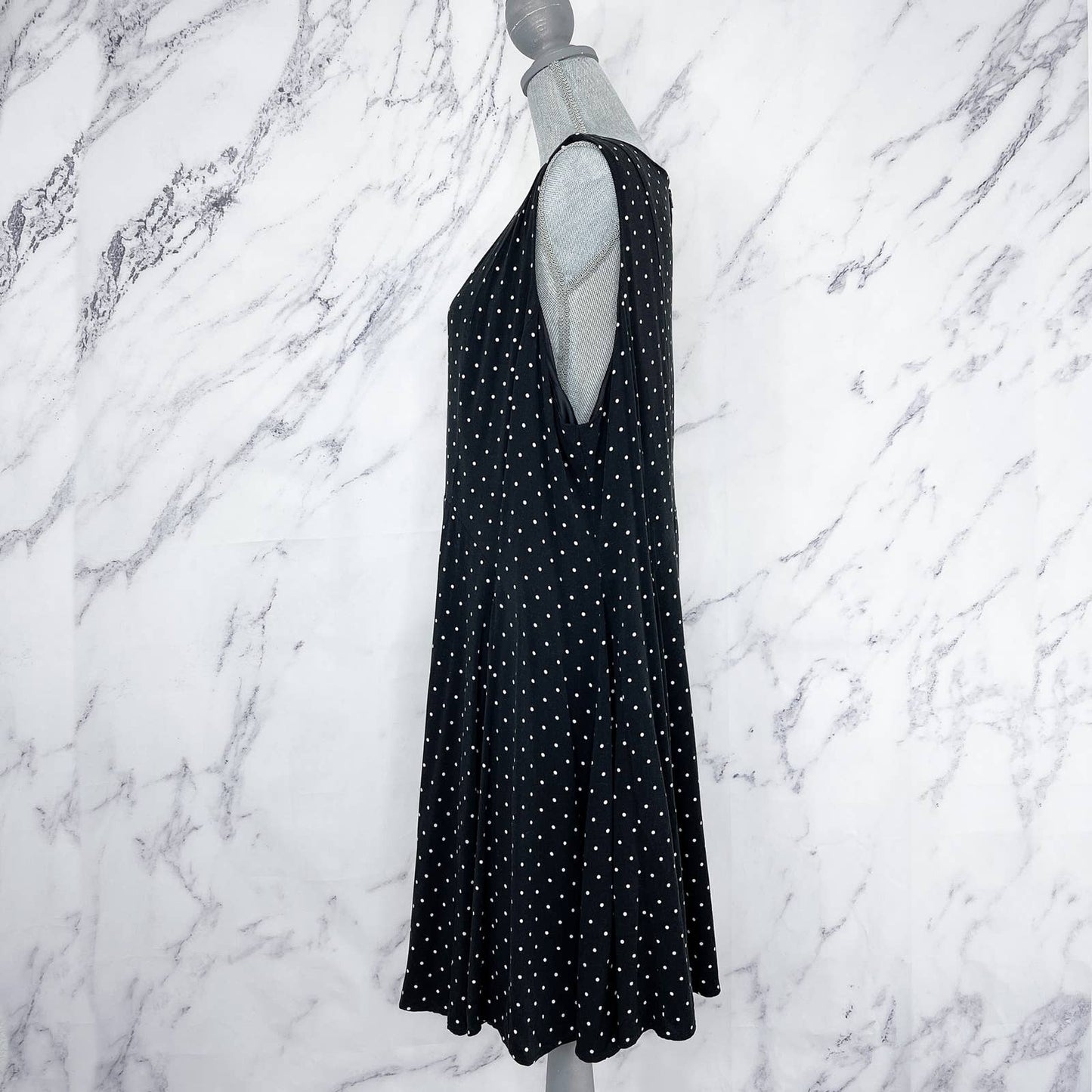 Torrid | Polka Dot Black Challis Sleeveless Dress | Sz 24