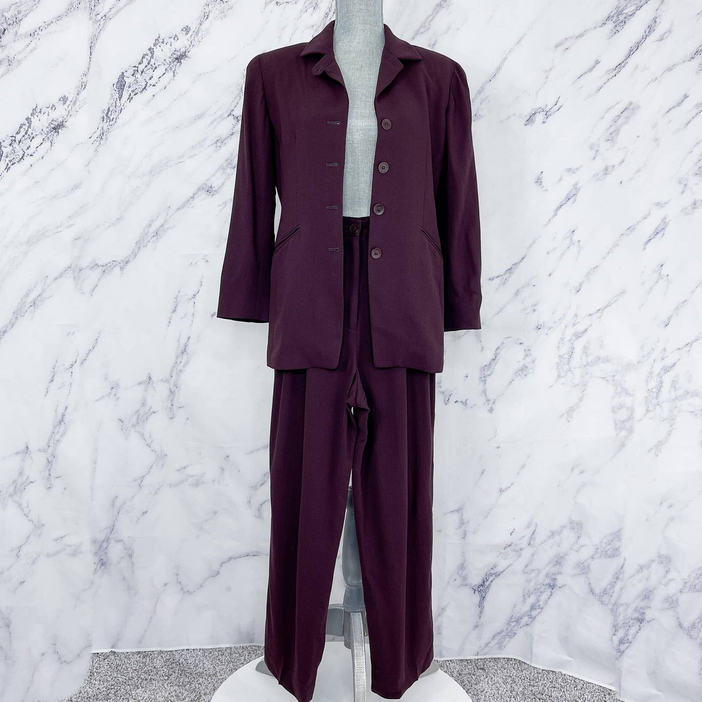 Emanuel | Emanuel Ungaro | Petite Wool Pleated Trouser Pants | Sz 6P 6/40