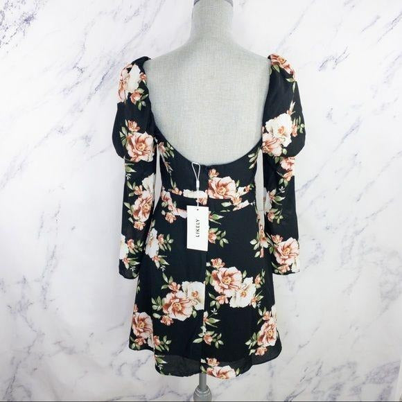 Likely x Revolve | Tara Dress | Black Floral Print | Size 8