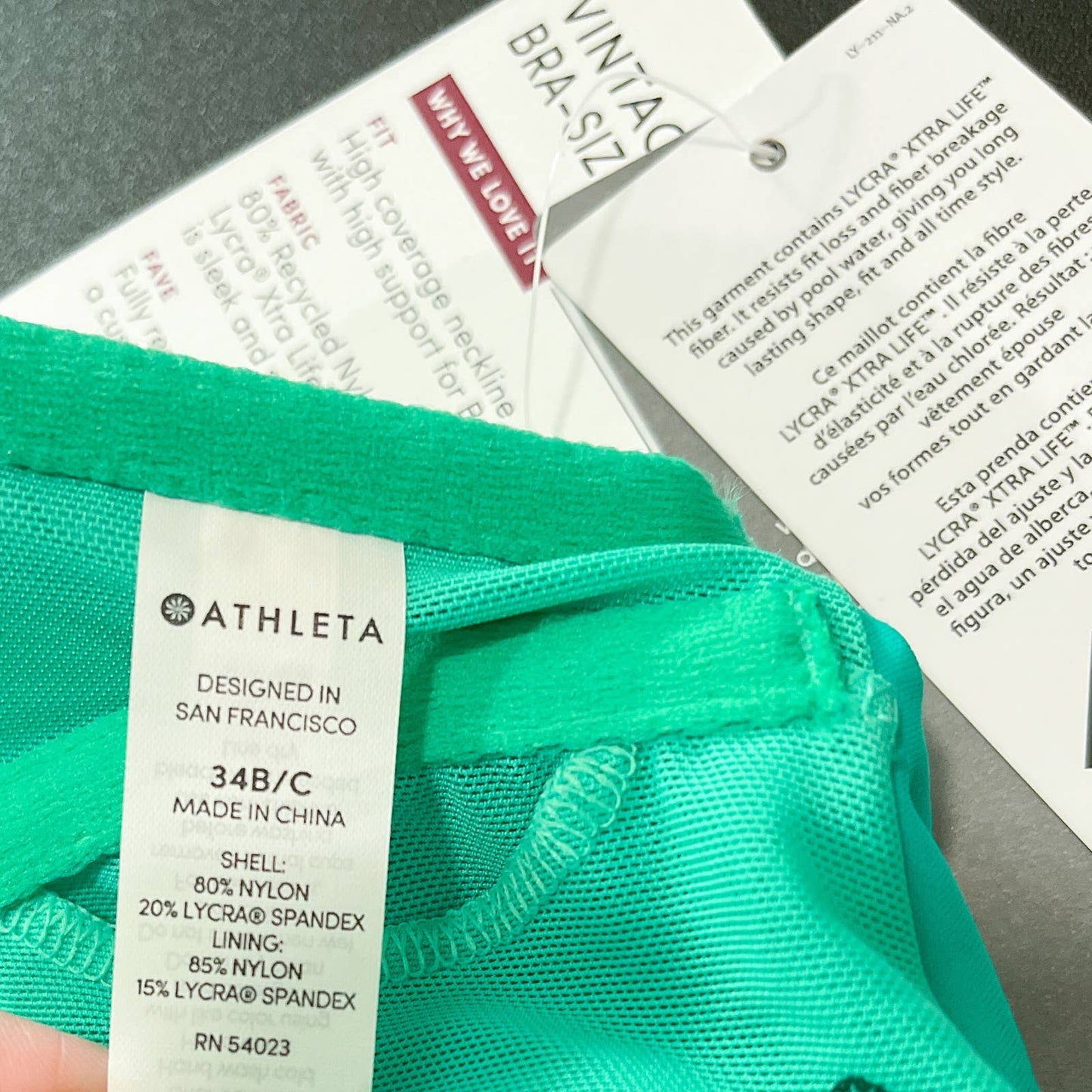 Athleta | Floral Bra Bikini Top | Sz 34B/C (S)