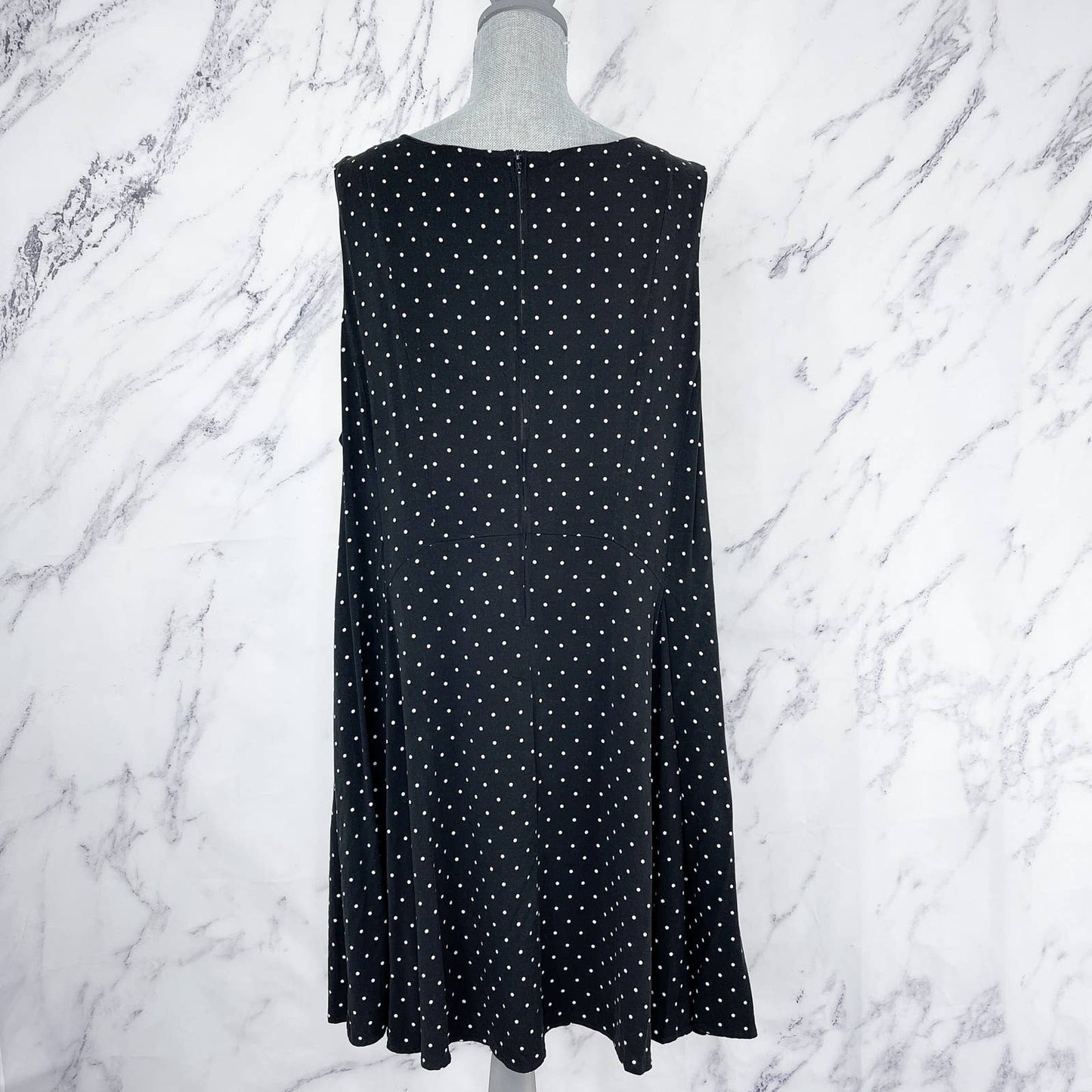 Torrid | Polka Dot Black Challis Sleeveless Dress | Sz 24