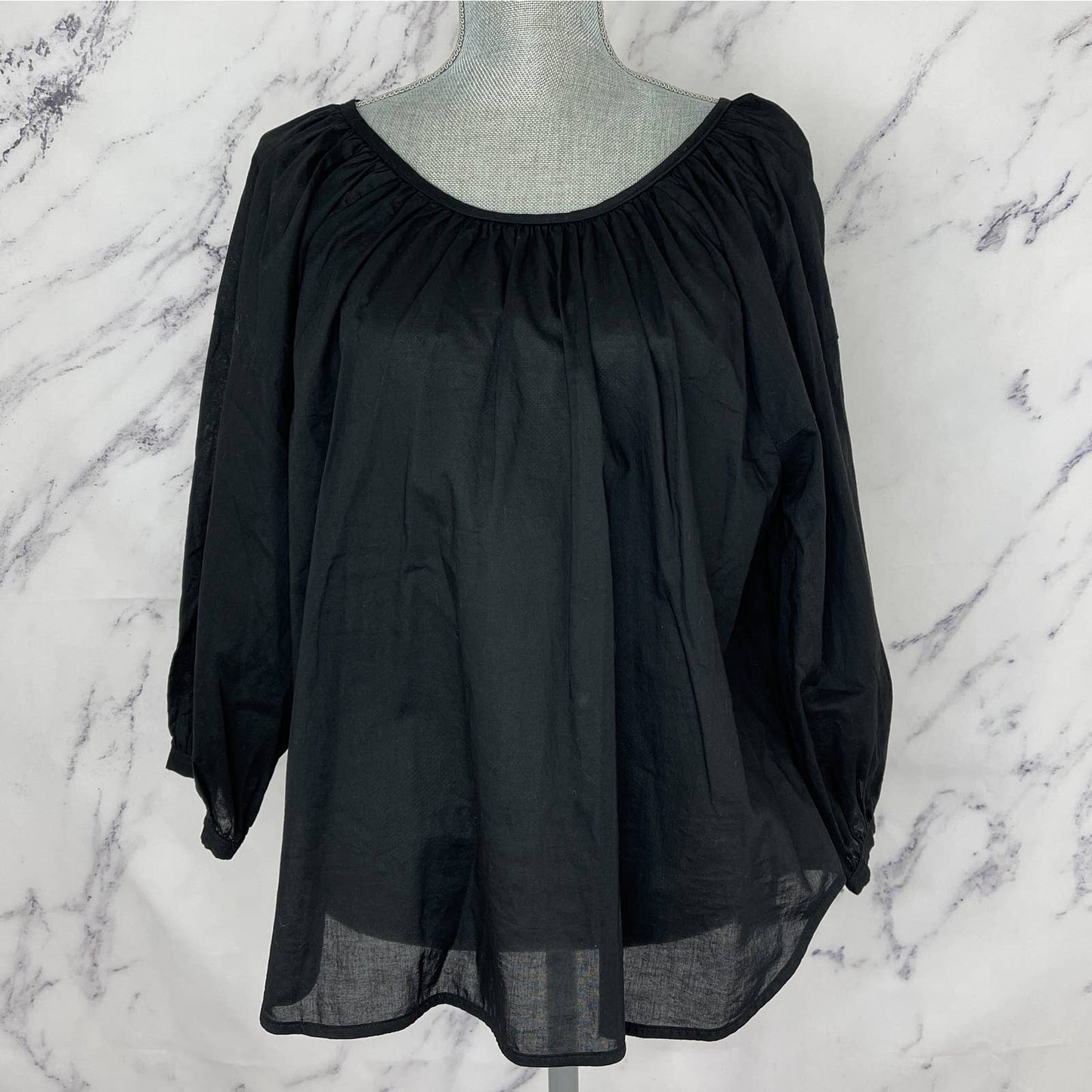 Everlane | Ruched Air Peasant Blouse | Sz 4 (S)