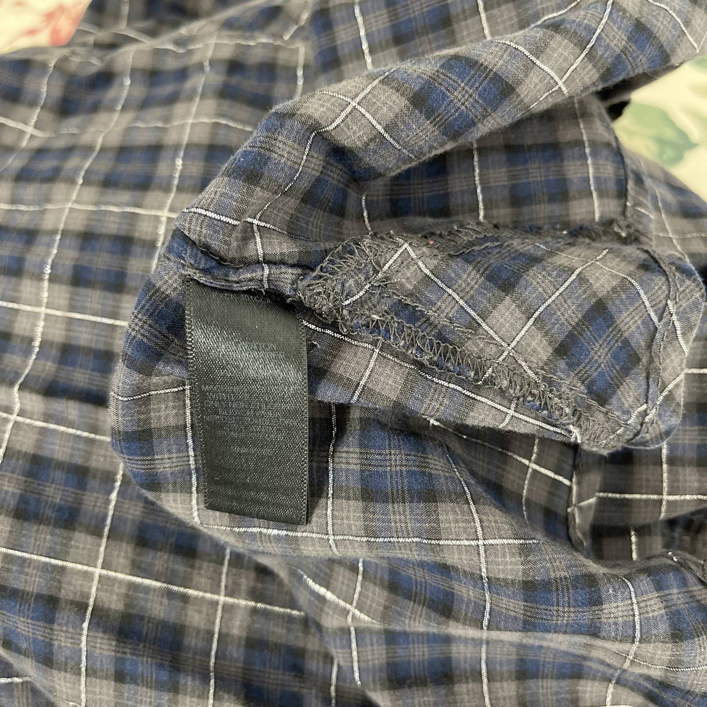 Express | Plaid Ruffle Button-Up Top | Sz L