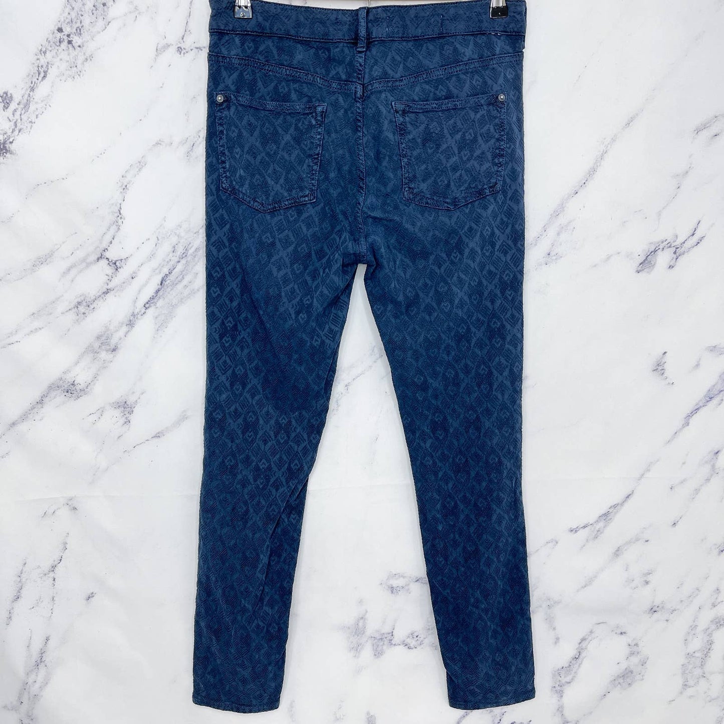 Anthropologie | Pilcro and the Letterpress | Textured Script Skinny Jeans | Navy | Sz 29
