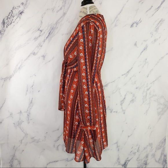 Aakaa | Constance Tie Front Dress | Red | Size M