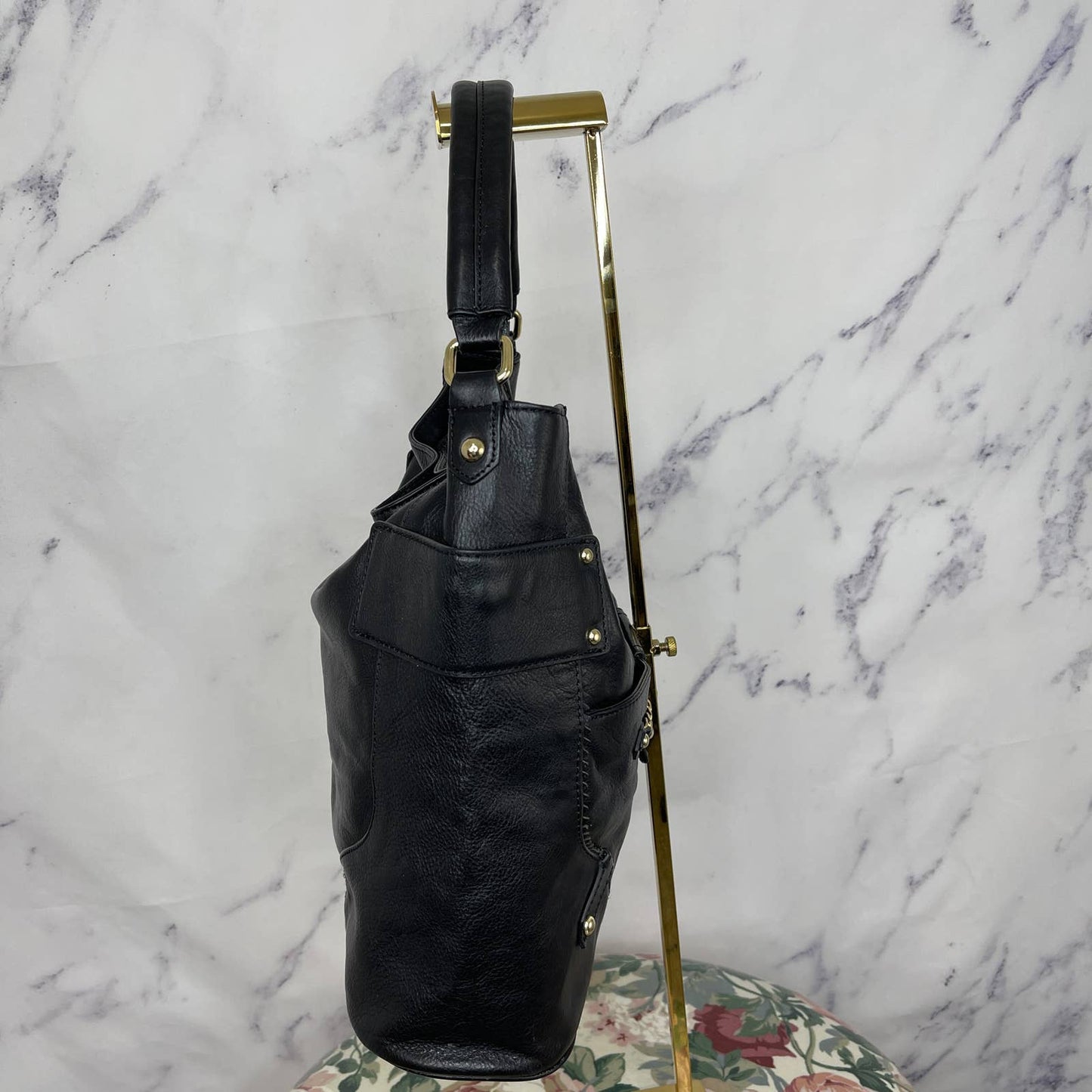 Juicy Couture | Black Leather Shopper Tote