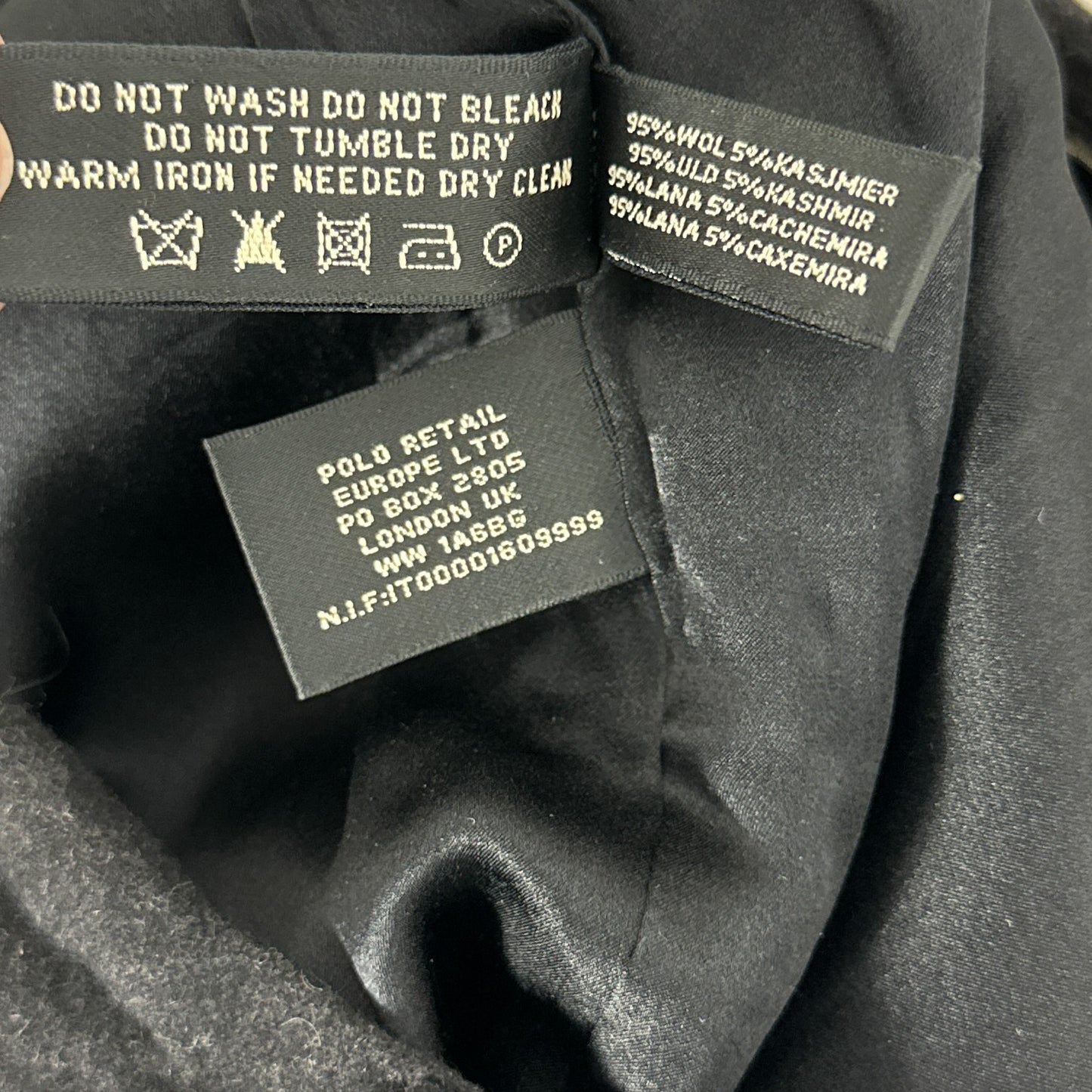 Ralph Lauren | Black Wool/Cashmere Blend Dress Pants | 10
