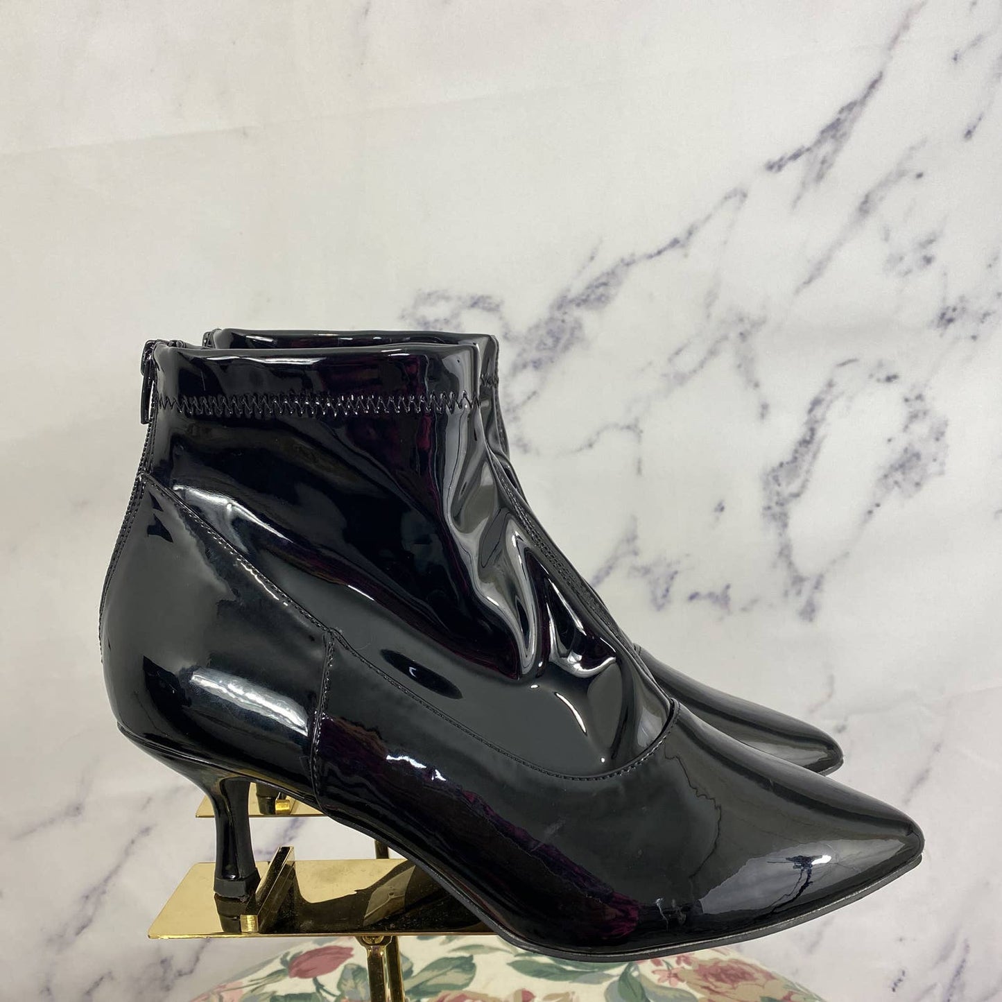 H by Halston | Mumbai Patent Vegan Booties