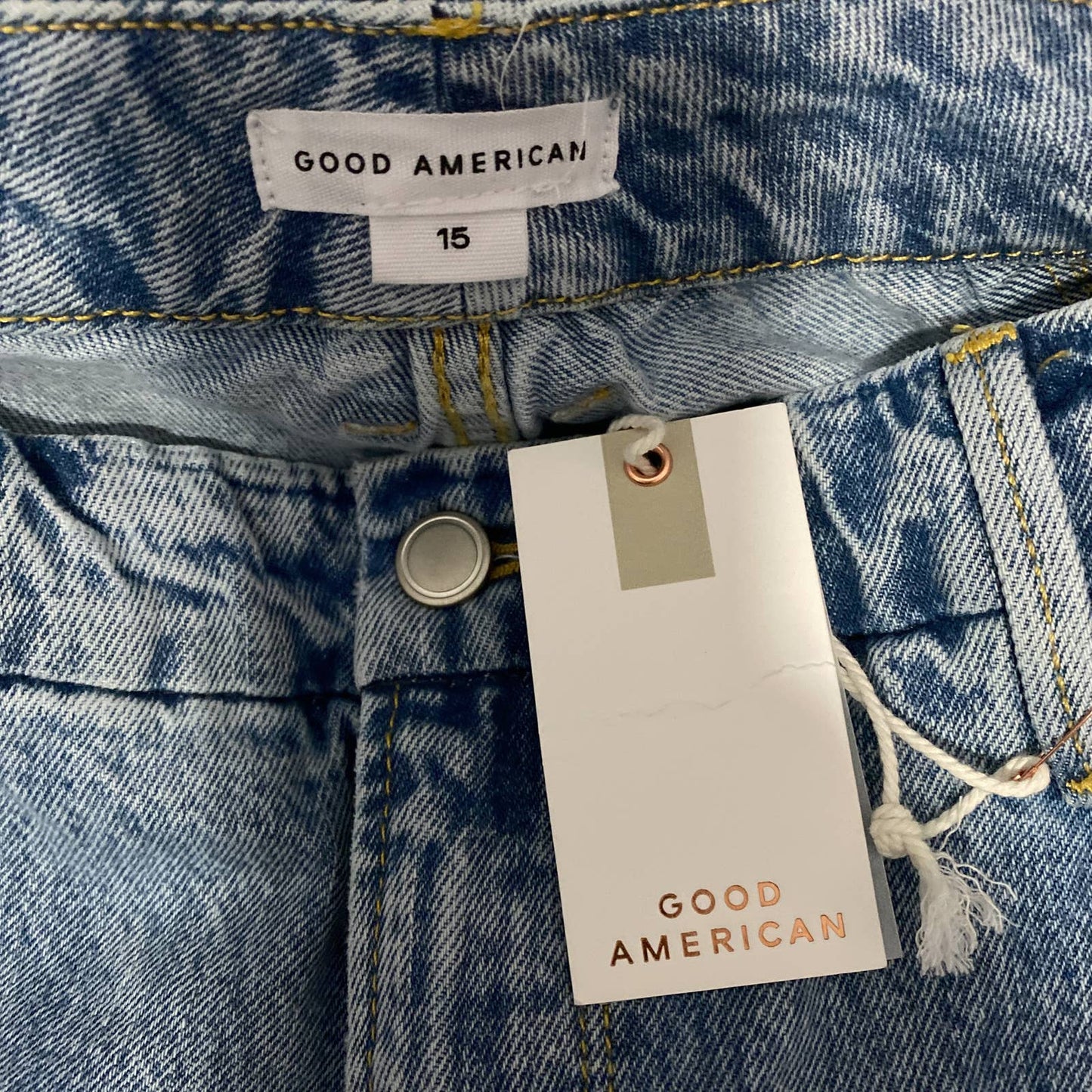 Good American | Duster Crop Straight Leg Jeans | Sz Plus Size 15