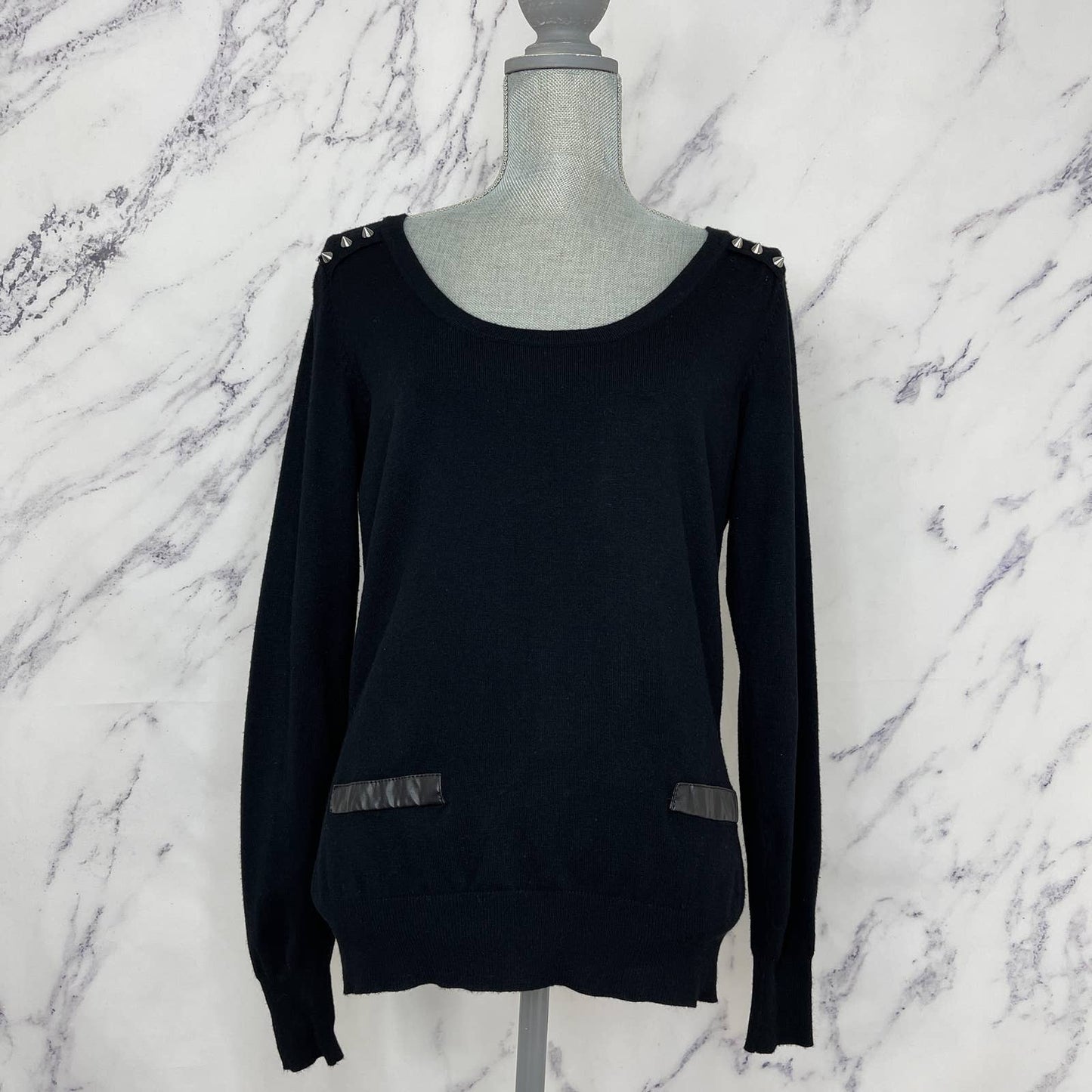 Alberto Makali | Studded Mesh Sweater | Sz L