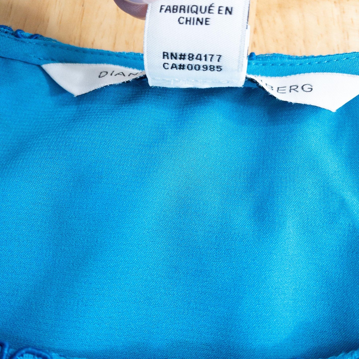 Diane von Furstenberg | Krishna Corded Lace Top | Atlantis Blue | Sz 2