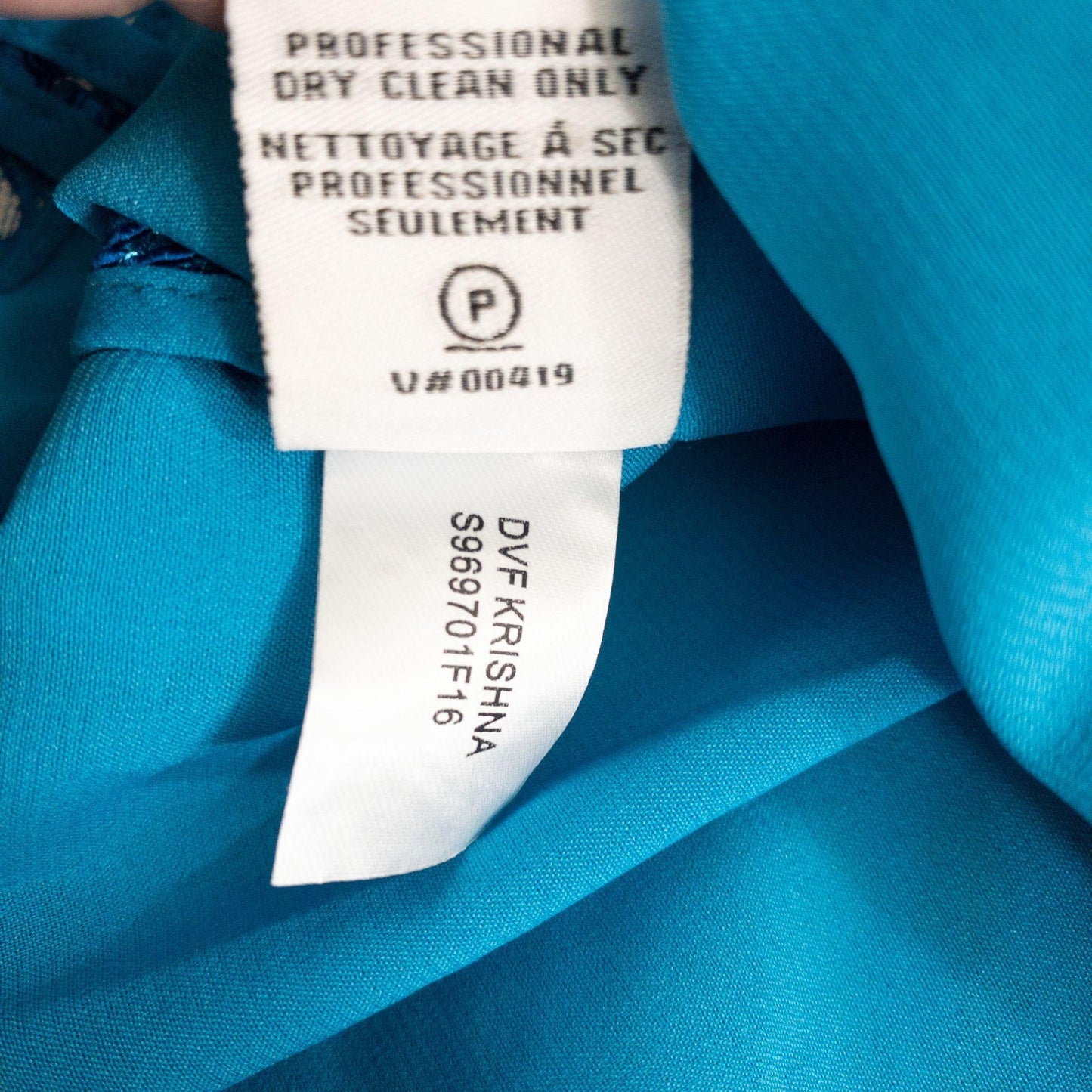 Diane von Furstenberg | Krishna Corded Lace Top | Atlantis Blue | Sz 2
