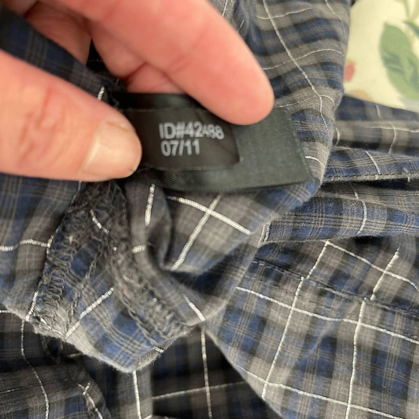 Express | Plaid Ruffle Button-Up Top | Sz L