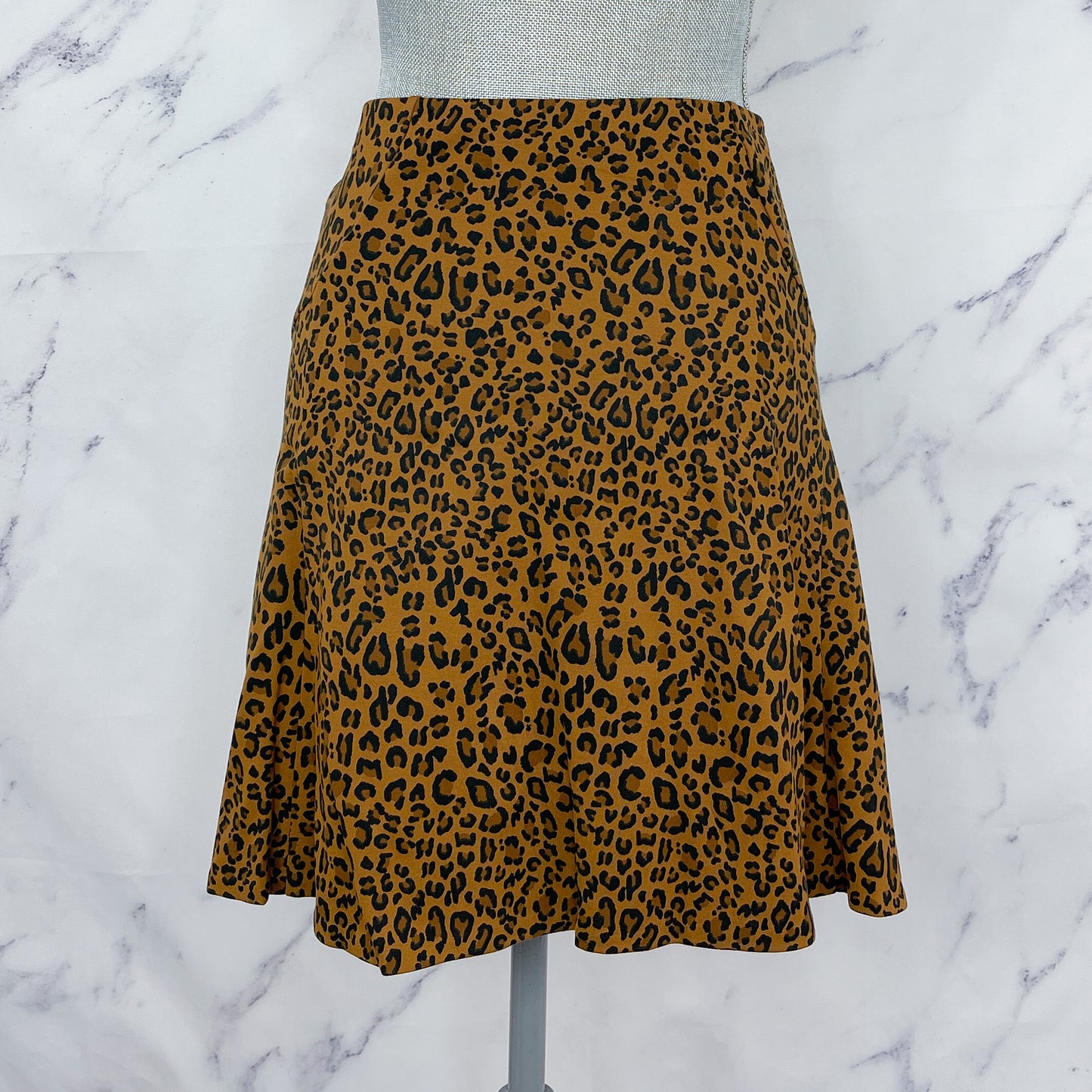 The Limited | Leopard Print Skater Skirt | Sz M