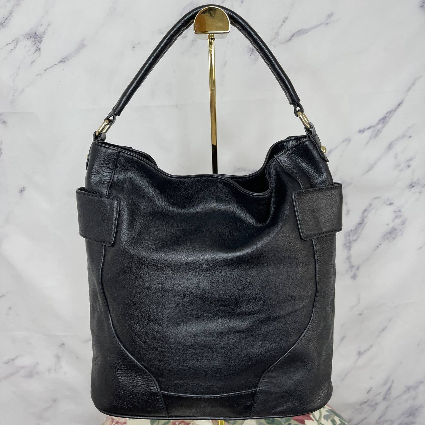 Juicy Couture | Black Leather Shopper Tote