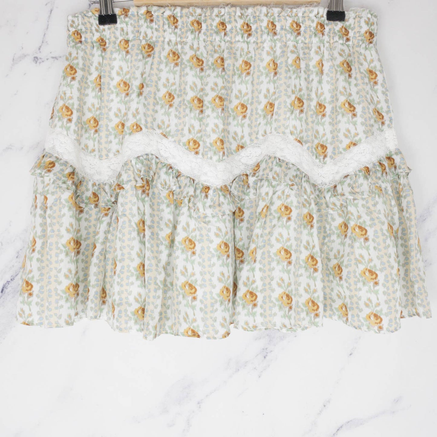 LoveShackFancy | Piccolo Skirt in Apricot Ice | Sz L