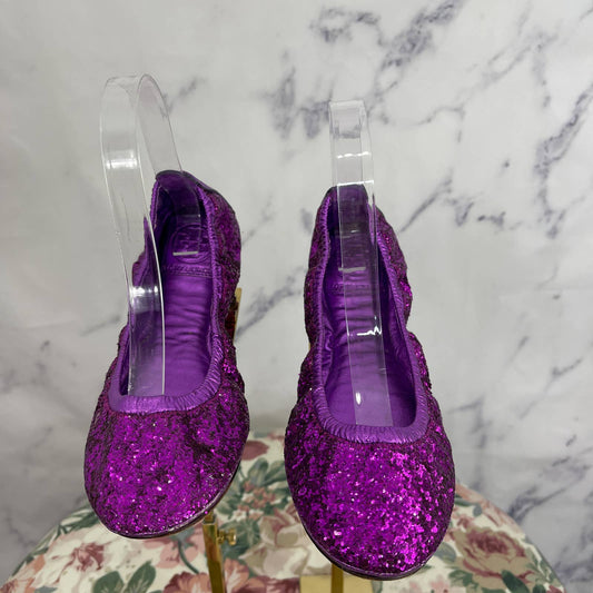 Tory Burch | Glitter Eddie Ballet Flats | Size 7