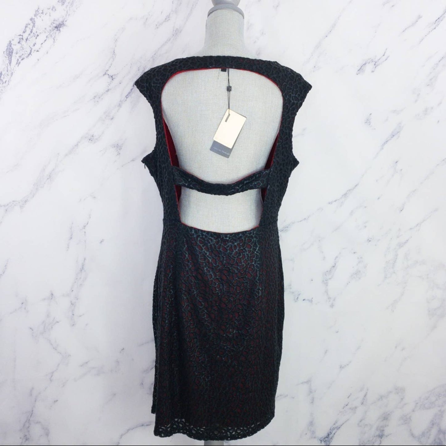 Alberto Makali | Lace Dress | Black/Red | XL