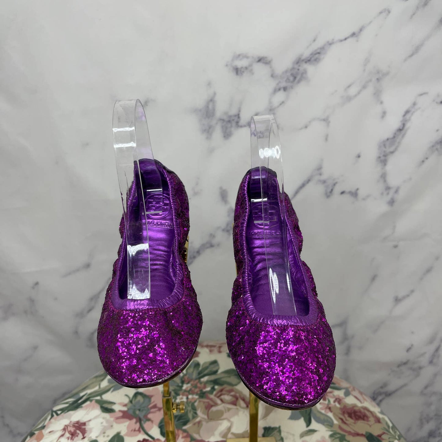 Tory Burch | Glitter Eddie Ballet Flats | Size 7