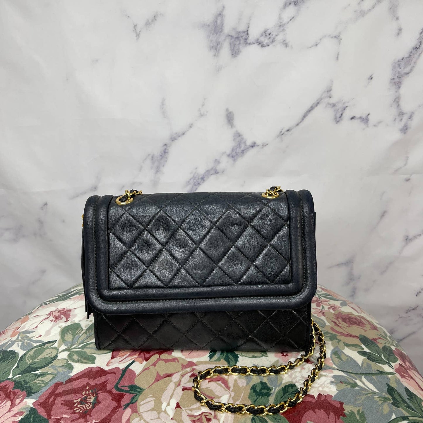 Chanel | Vintage Quilted Matelasse Tassel Chain Shoulder Bag