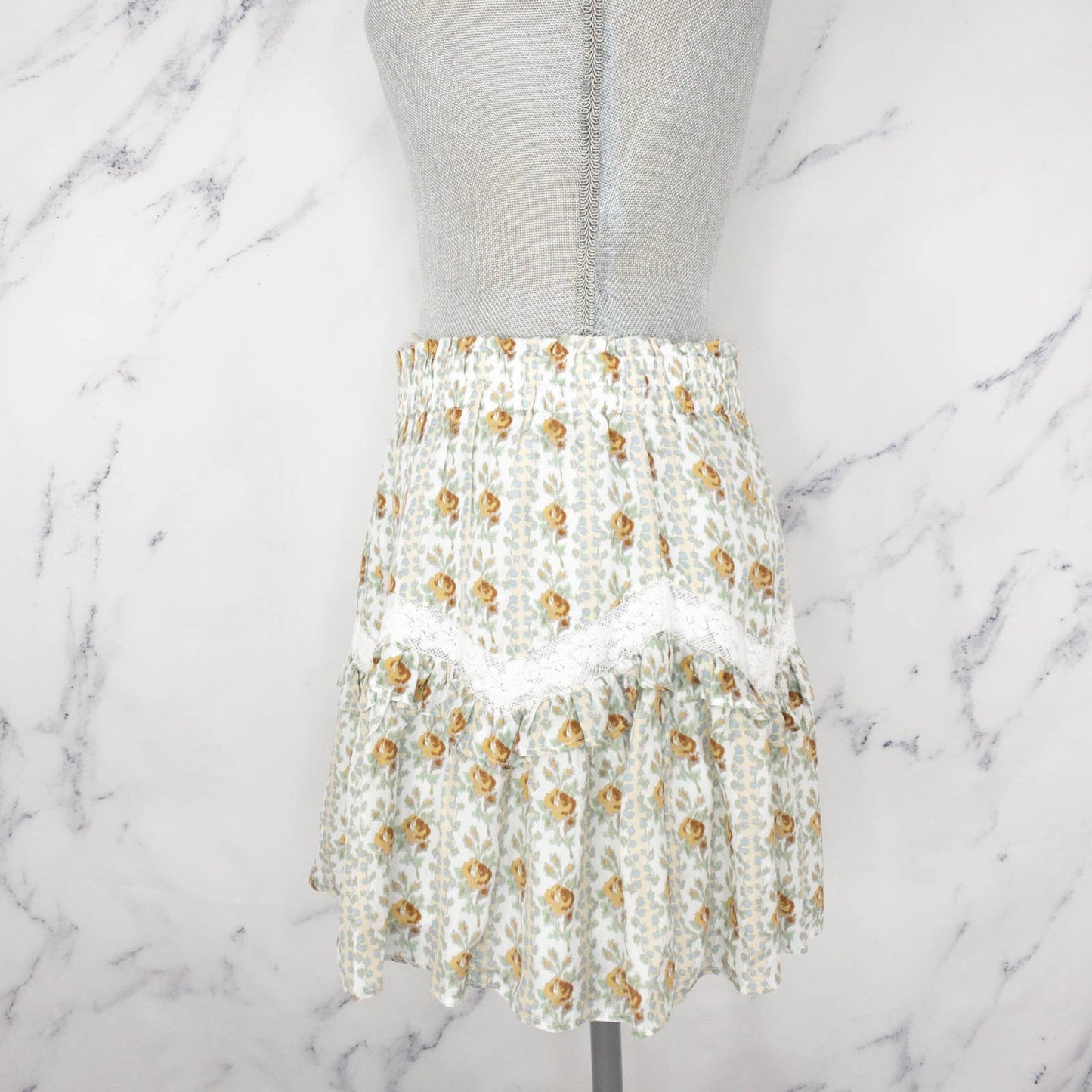 LoveShackFancy | Piccolo Skirt in Apricot Ice | Sz L