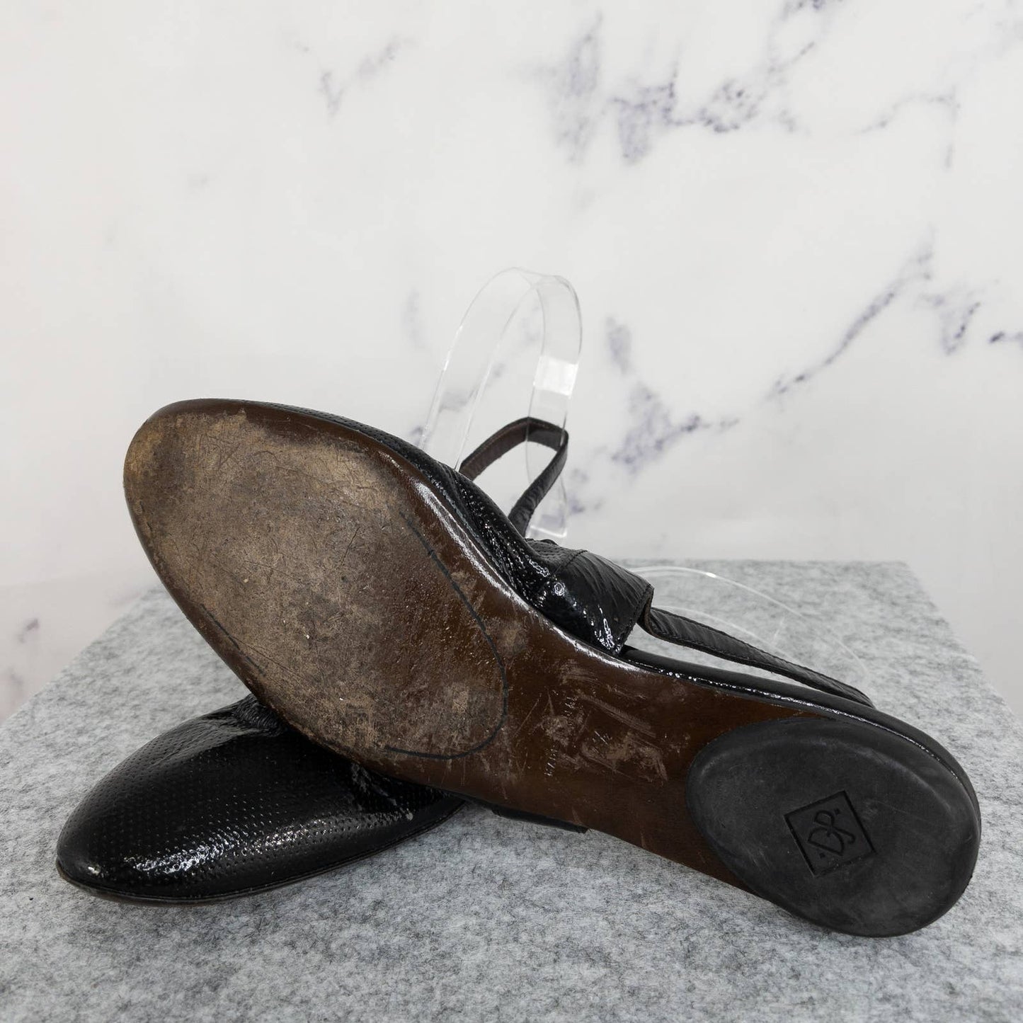 Donald J. Pliner | Black Leather Slingback Flats | Size 7.5