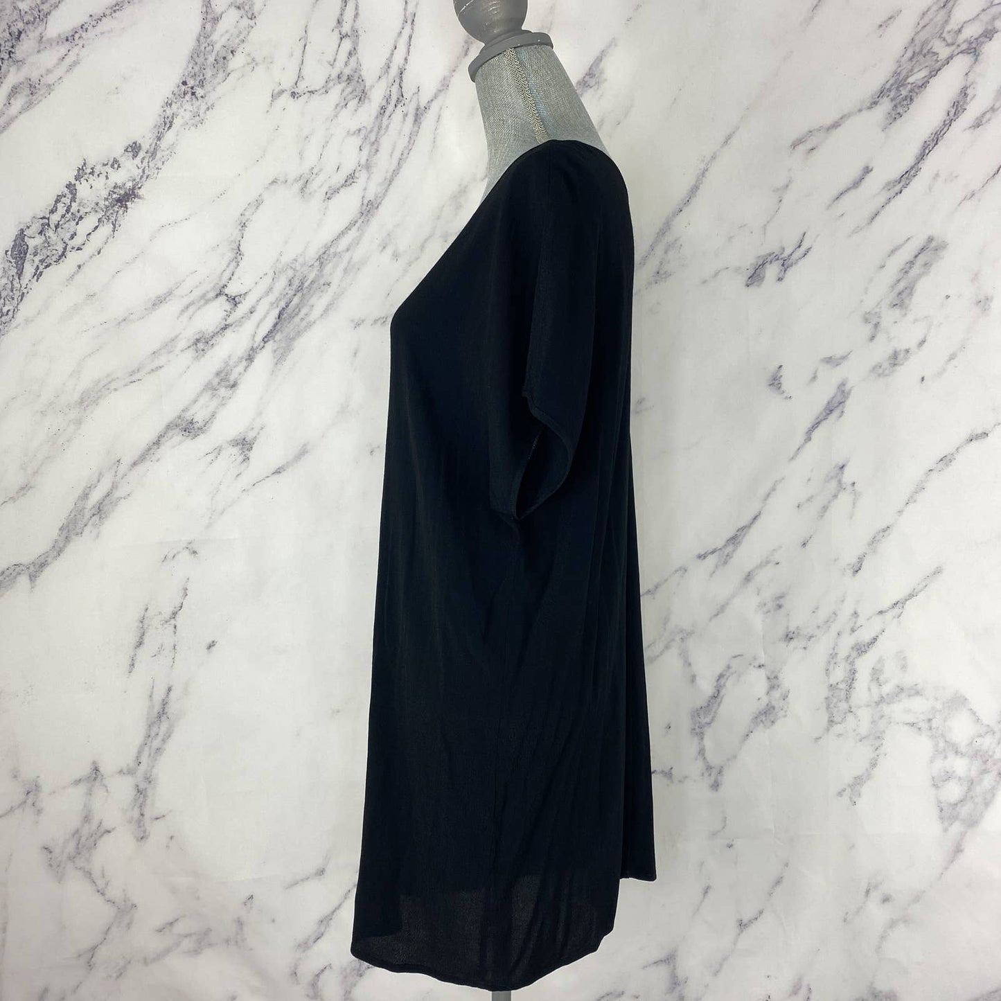 Madewell | Leather Edged Easy Shirt Dress | Sz XS