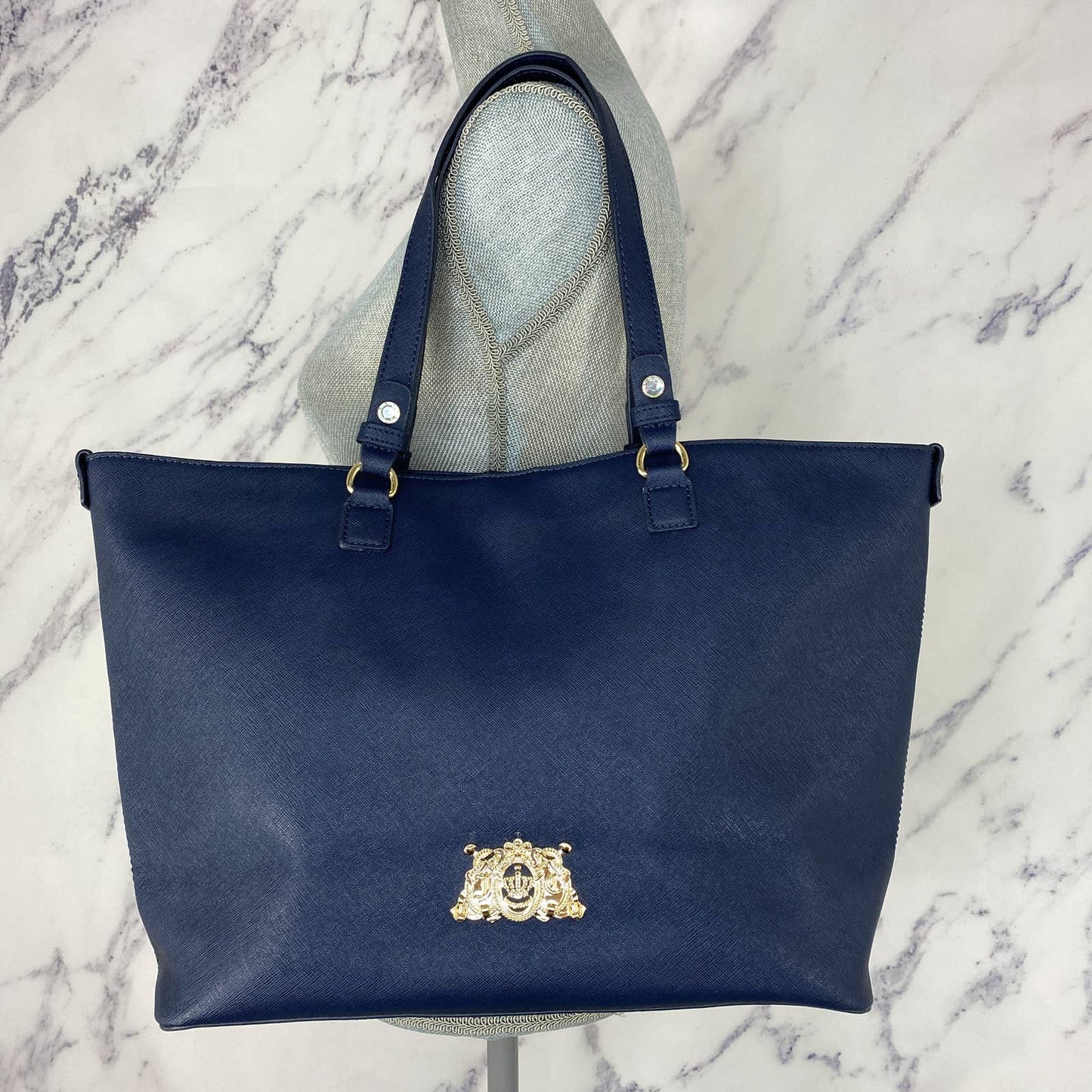 Juicy Couture | Sophia Saffiano Leather Navy Blue Tote
