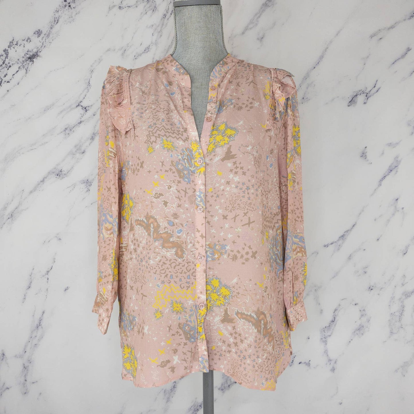 Zadig & Voltaire | Tygg Print Glam Long Sleeve Blouse | Sz M