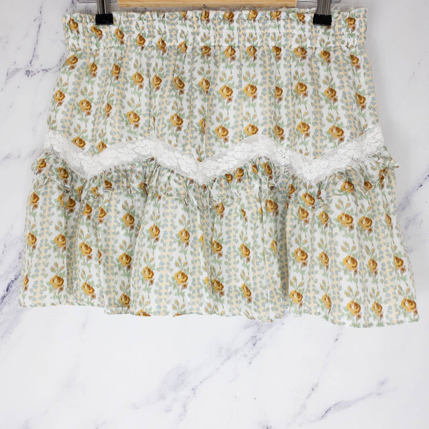 LoveShackFancy | Piccolo Skirt in Apricot Ice | Sz L