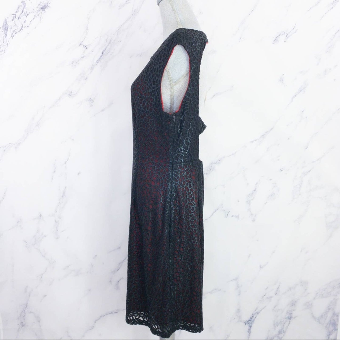 Alberto Makali | Lace Dress | Black/Red | XL