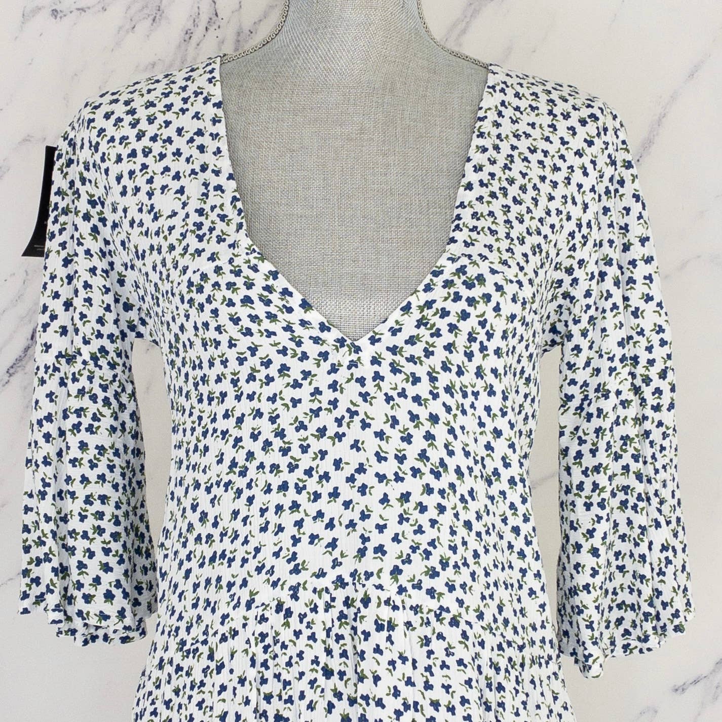 Faithful the Brand | Fresa Floral Crepe Mini Dress | Sz 6 (M)