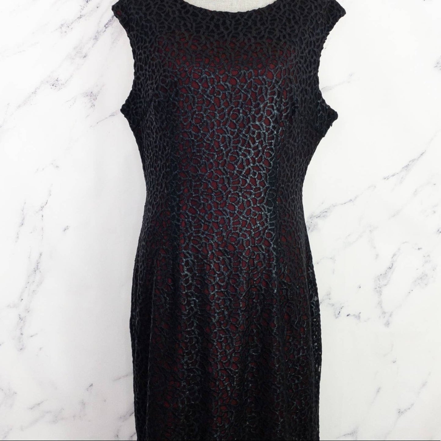 Alberto Makali | Lace Dress | Black/Red | XL