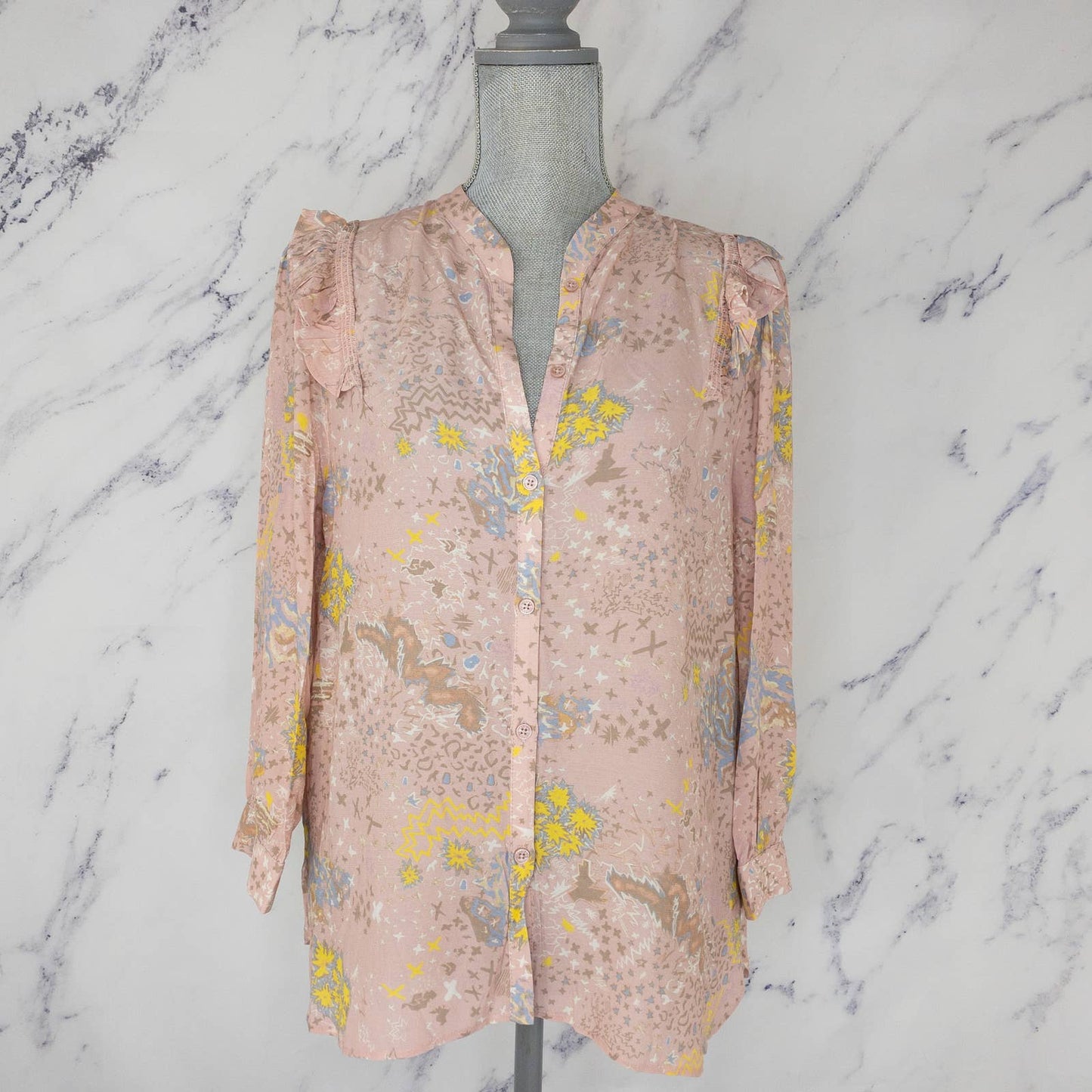 Zadig & Voltaire | Tygg Print Glam Long Sleeve Blouse | Sz M
