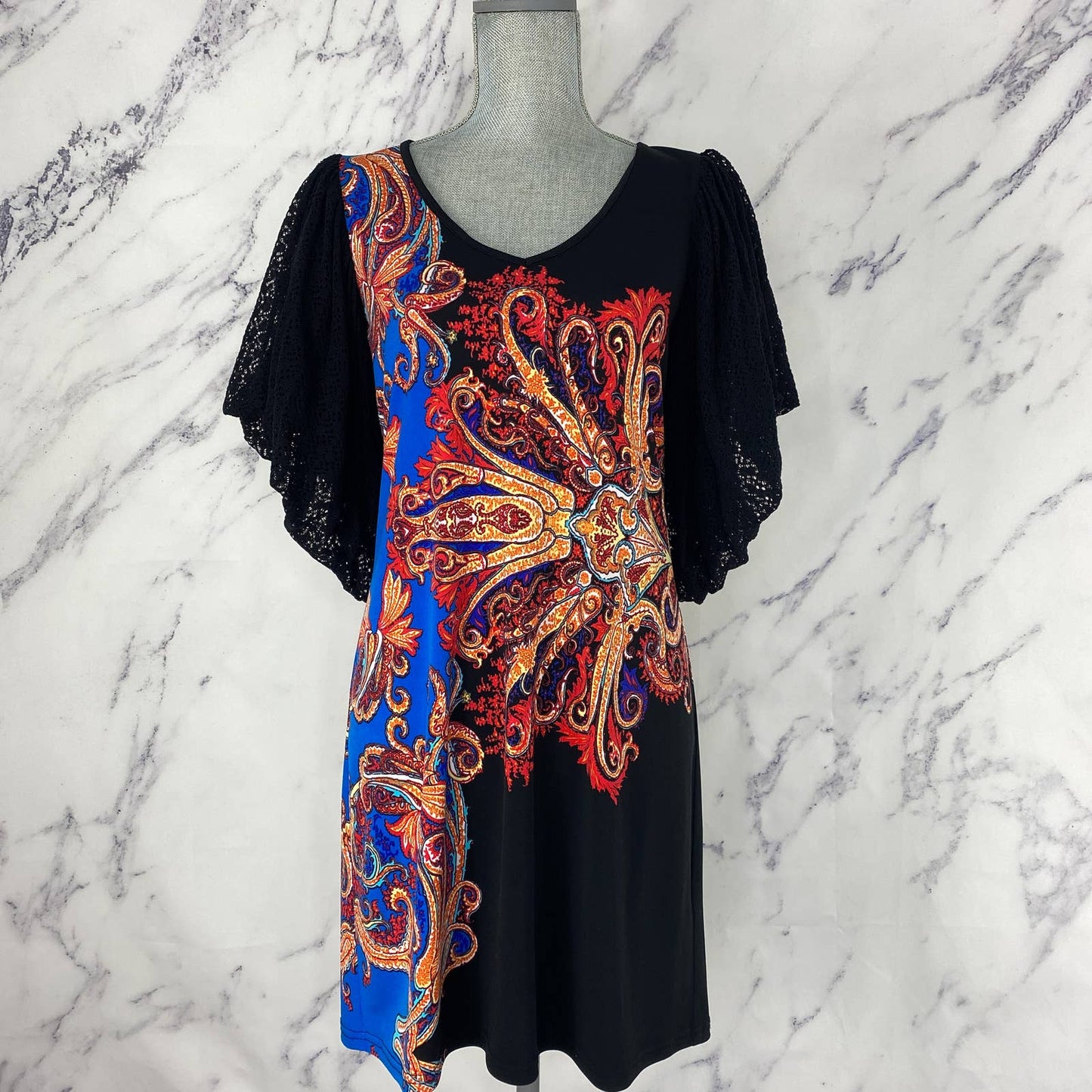 Uncle Frank | Boho V-Neck Dress | Sz M