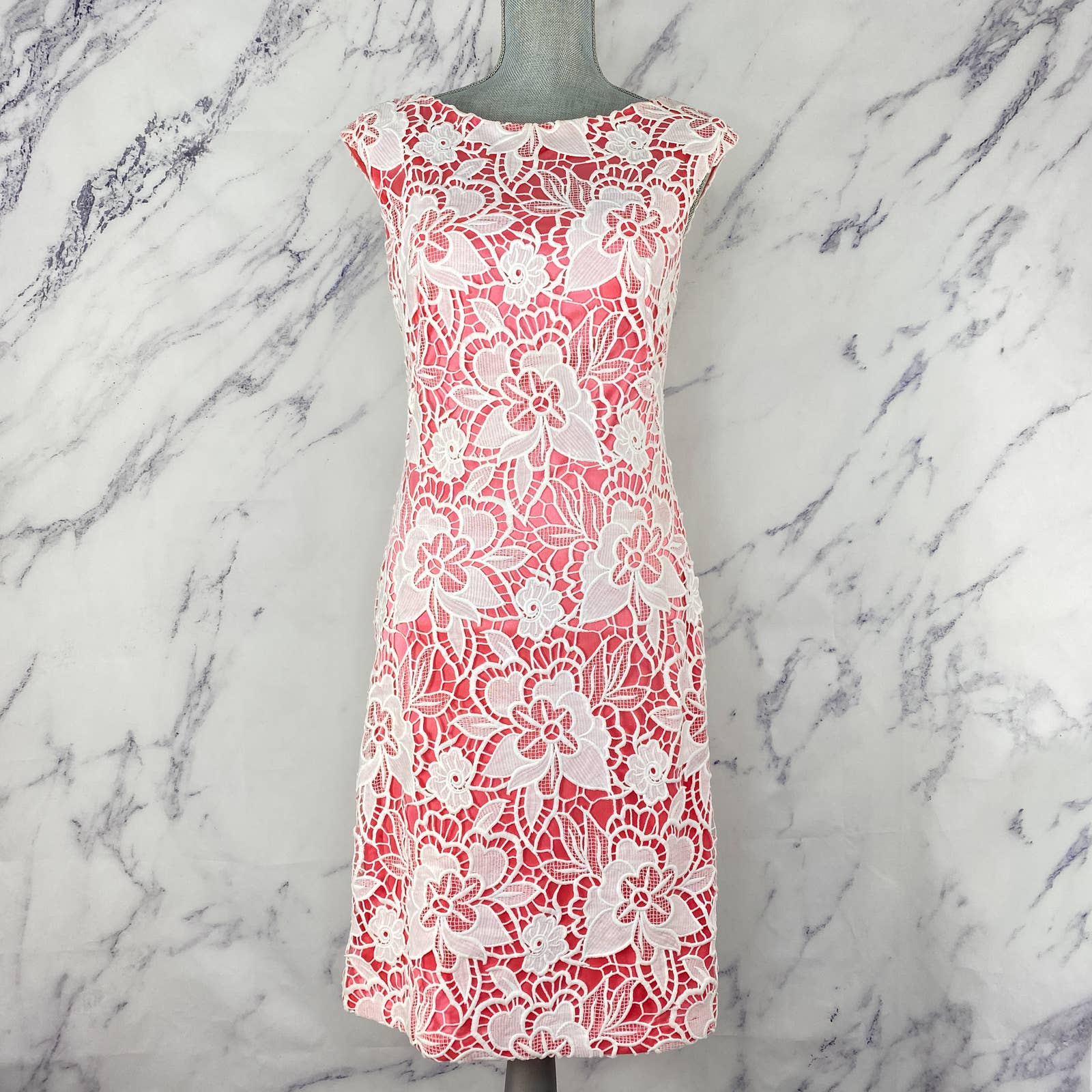 Sue Wong Dresses | Cocktail Wedding Cream & Coral Lace Dress Size-4! | Color: Cream/Red | Size: 4 | Sweetievuive's Closet Sue Wong Dresses | Cocktail Wedding Cream & Coral Lace Dress Size-4! | Color: Cream/Red | Size: 4 | Sweetievuive's Closet