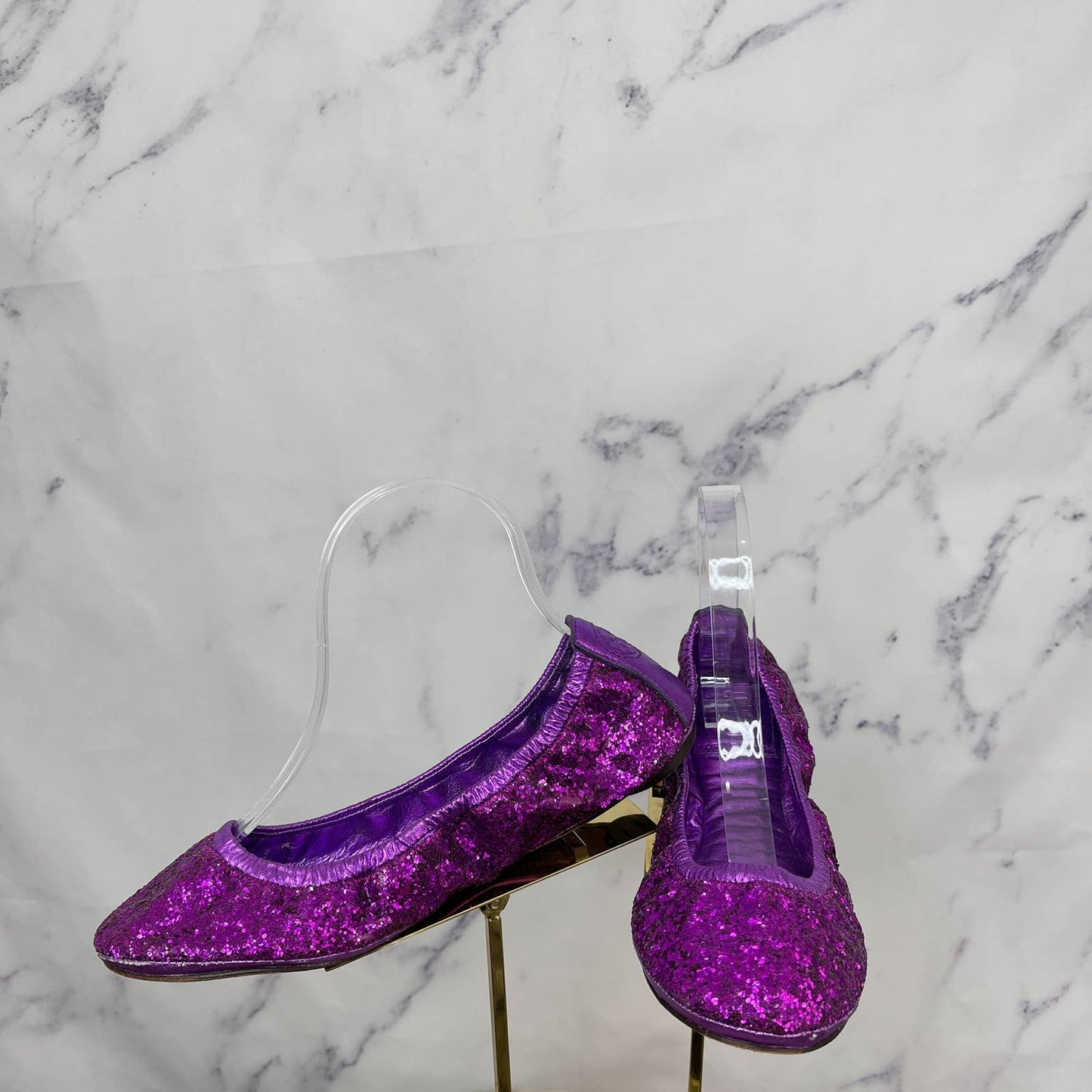 Tory Burch | Glitter Eddie Ballet Flats | Size 7