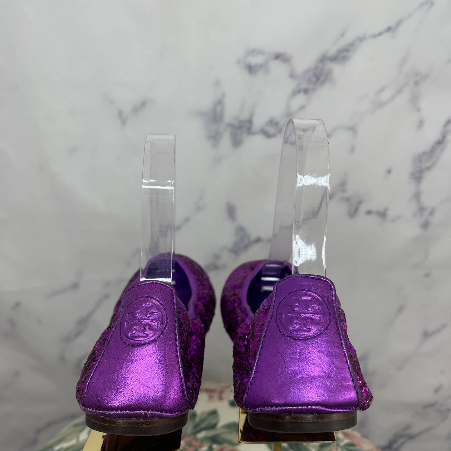 Tory Burch | Glitter Eddie Ballet Flats | Size 7