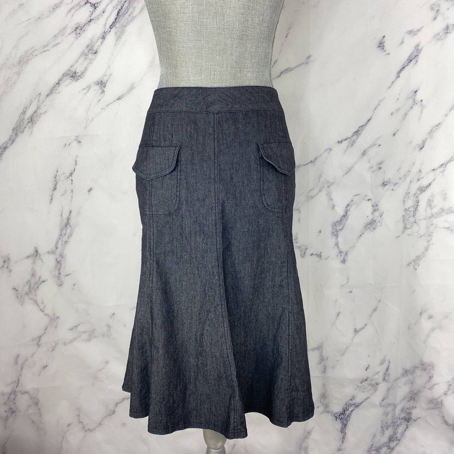 Sandro Sportswear | Dark Denim Skirt | Sz 14