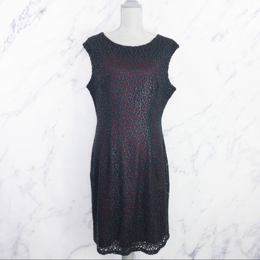 Alberto Makali | Lace Dress | Black/Red | XL