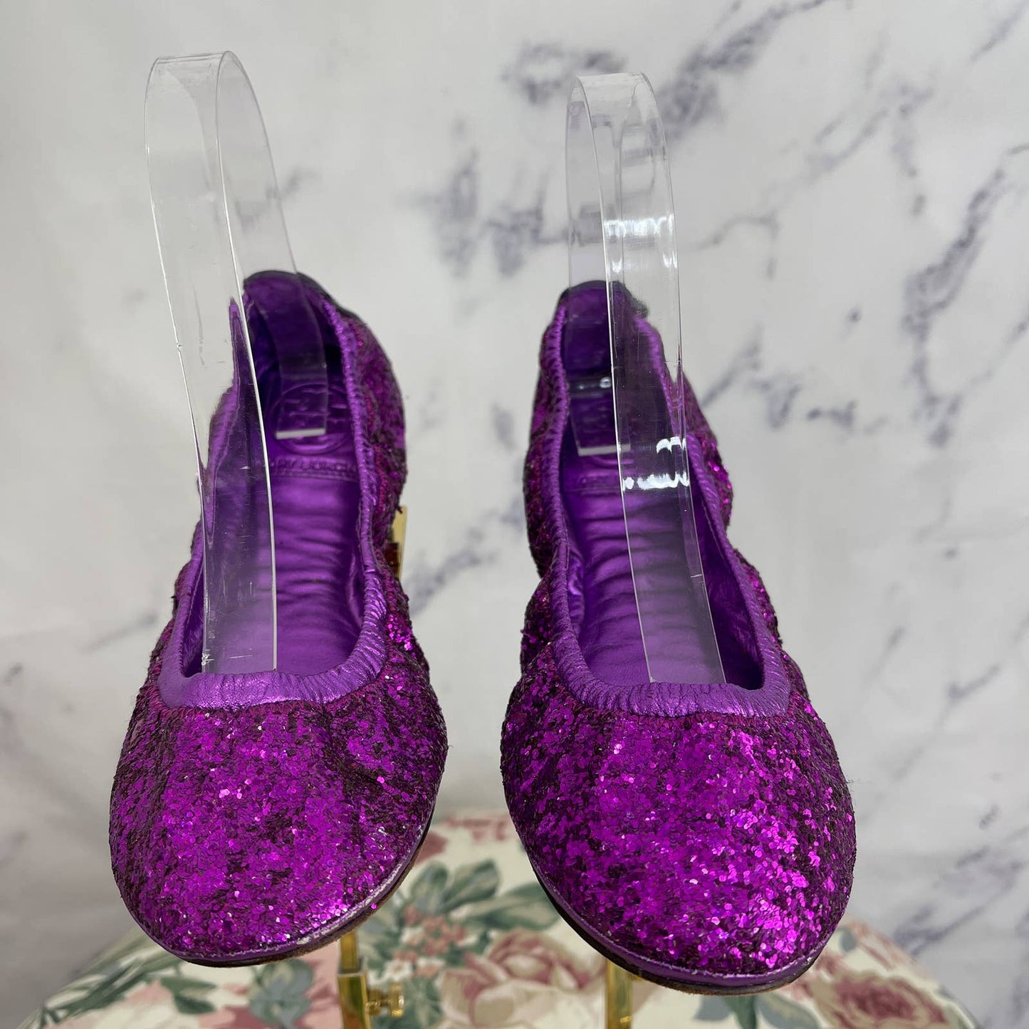 Tory Burch | Glitter Eddie Ballet Flats | Size 7