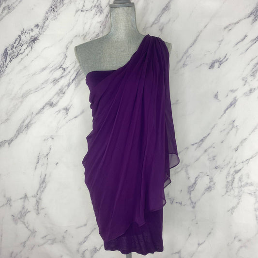 Alice + Olivia | One Shoulder Chiffon Drape Dress | Sz XS