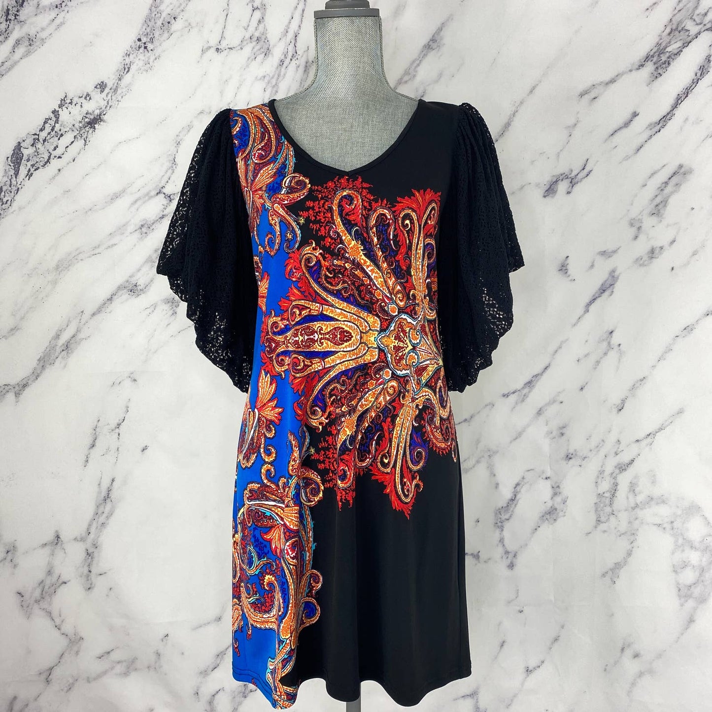 Uncle Frank | Boho V-Neck Dress | Sz M