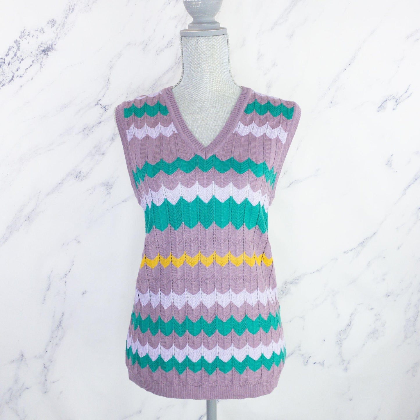 M Missoni | Crochet-Knit Top | Light Purple | Sz: IT 44/US 8