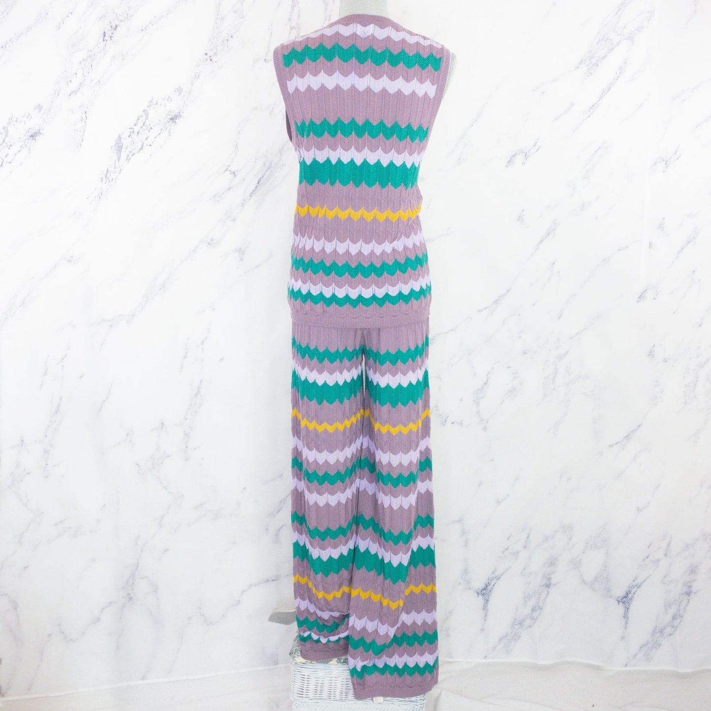 M Missoni | Crochet-Knit Top | Light Purple | Sz: IT 44/US 8