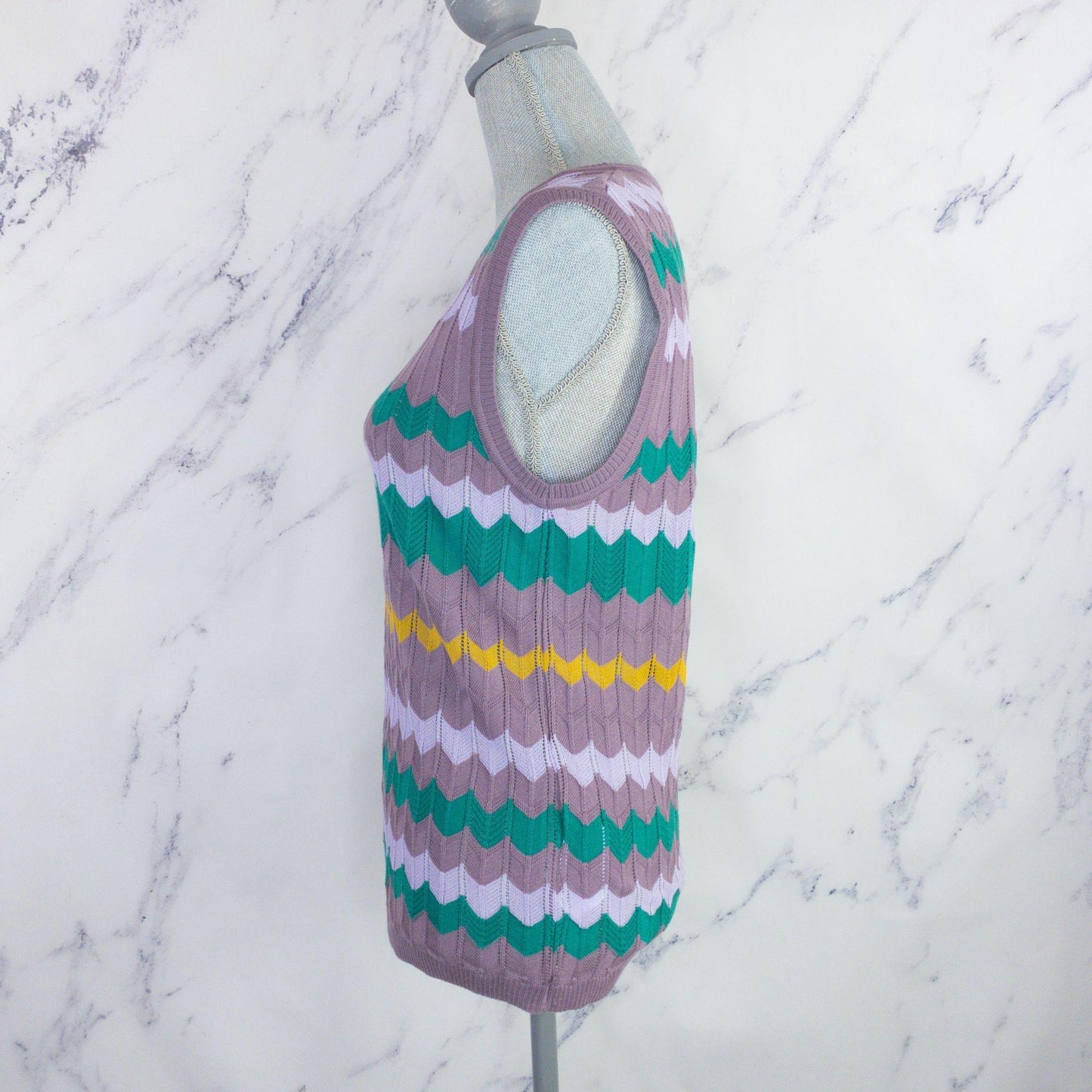 M Missoni | Crochet-Knit Top | Light Purple | Sz: IT 44/US 8