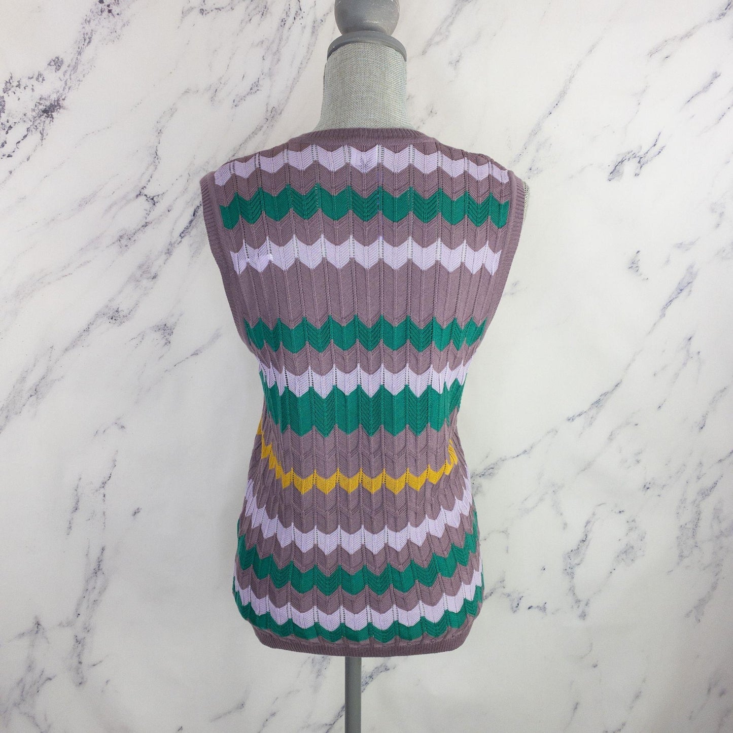 M Missoni | Crochet-Knit Top | Light Purple | Sz: IT 44/US 8