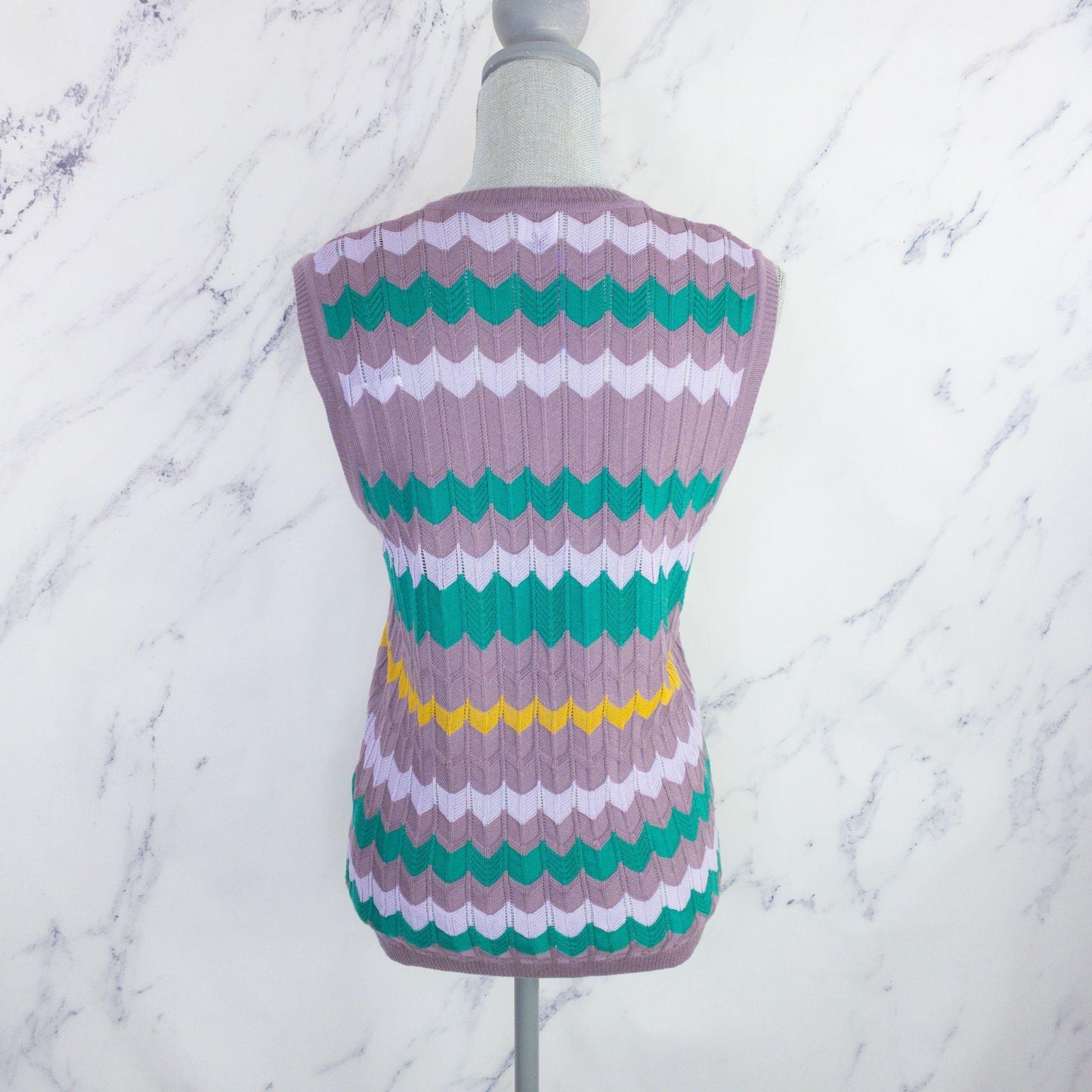 M Missoni | Crochet-Knit Top | Light Purple | Sz: IT 44/US 8