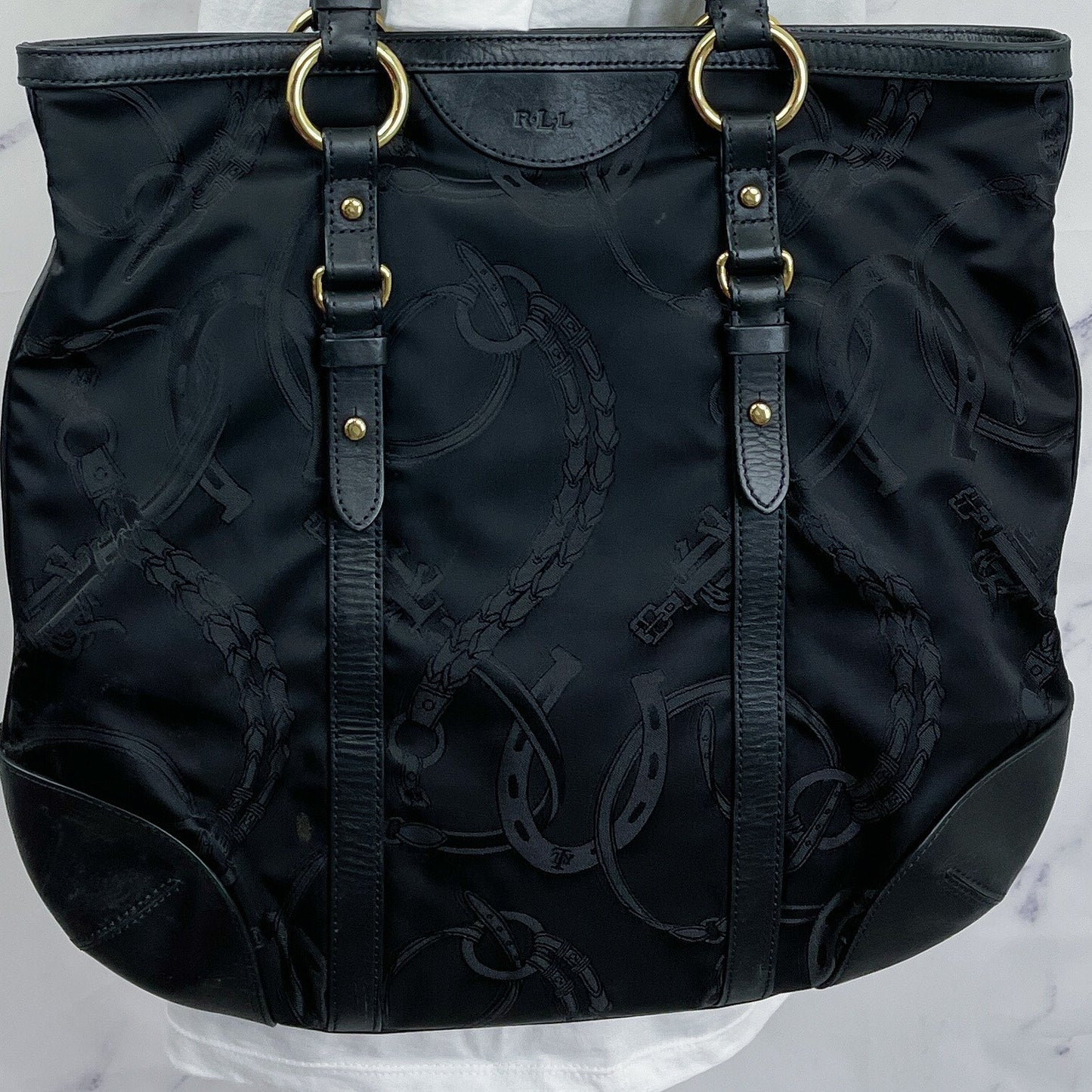 LAUREN Ralph Lauren | Nylon/ Leather Equestrian Wellington Bag
